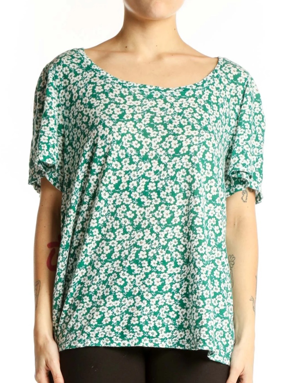 Lucky Brand Floral Short Sleeve Top